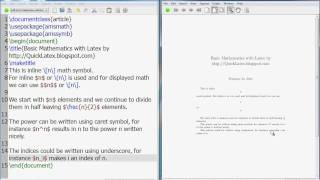 LaTeX Tutorial: How to write basic mathematics in LaTeX
