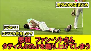 【MLB】悲報　フアン・ソトさん、タティスJrのJrを蹴り上げてしまうｗｗｗｗｗｗｗｗｗ【海外ファンの反応】