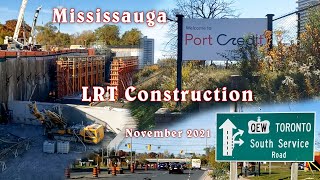 Mississauga Hurontario LRT Construction | A Walk From PC GO To QEW | #mymississauga