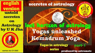 about kemdrum yoga in astrology by Astromaster U K Jha in Yogsutra series part 23365