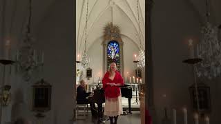 Johanna E. Martell sopran sings Christmas songs Vasterhaninge kyrka Mariae Wiegenlied \u0026 Jul jul..