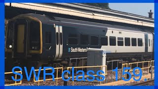 SWR class 159019 + 159014 departs Yeovil Junction.