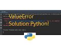 [2023] Python Value Error Fixed! Python Error!