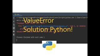 [2023] Python Value Error Fixed! Python Error!