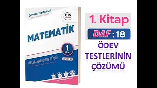 EİS MAVİ SERİ MATEMATİK 1. KİTAP 18.FÖY ÖDEV TESTLERİNİN ÇÖZÜMLERİ