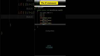 The If statement in java