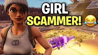 angry rich girl tried to scam me scammer get scammed - joogie fortnite face reveal