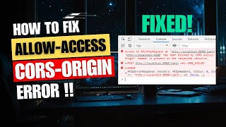 Fetch (Allow-Access-Cors-Origin) Error solved ✅