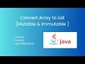 Convert Array to List in Java ( discussing 3 options )