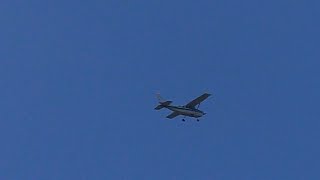 41 y.o. Cessna TU206G overflies near by at 3000 ft! With Amazing TSIO-520M ENGINE-SOUND!