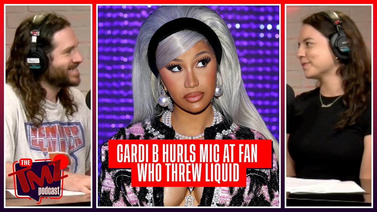 Cardi B Throws Microphone At Fan During Performance | The TMZ Podcast ...