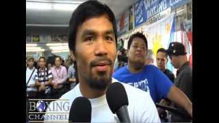 Manny Pacquiao "I have fought bigger, stronger guys than Juan Manuel Marquez"
