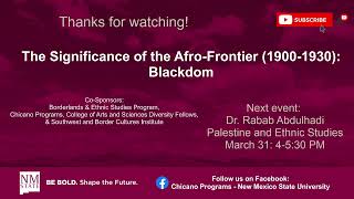 The Significance of the Afro-Frontier (1900-1930): Blackdom