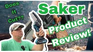 Saker 4” mini Chainsaw Review! Does it Cut?