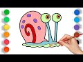 How To Draw Gary From SpongeBob SquarePants | Step-by-Step Gary the Snail Drawing