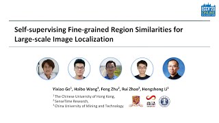 [ECCV20 (Spotlight) brief] Self-supervising Fine-grained Region Similarities for  Image Localization