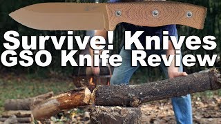 Survive! Knife GSO 4.7 Review and Hard Use Test!  Chopping , Batoning, Cutting Veggies