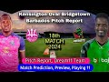 BR vs SKN Dream11 Team, Barbados Royals vs Antigua and Barbuda Falcons 18th Match Prediction