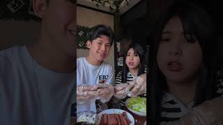 Mukbang ng spam , egg and porkchop