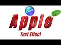 3D apple text effect in Canva typography art tutorial