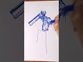 stickman to stationaryman speed draw #shorts #chainsawman #anime