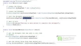 17 How can we make Asynchronous method calls using delegates
