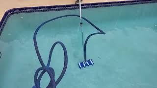 How to connect and use a swimming pool hose vacuum on an inground plaster pool