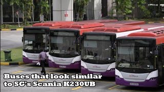 Buses that look similar to SG's Scania K230UB