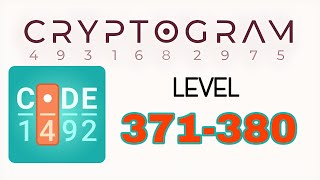 Cryptogram Letters and Numbers 371 372 373 374 375 376 377 378 379 380