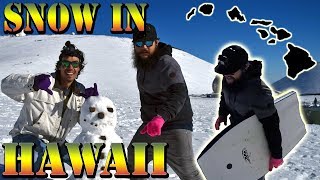 SNOW IN HAWAII! Riding The Snowy Mountain Slopes Of Mauna Kea - Hawaii Vlog - Big Island, Hawaii