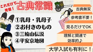 【源氏物語で古文常識016(常識編09)】①乳母・乳母子②おつきのもの(随身・舎人・従者・雑色・女房など)③三輪山伝説④平安京地図　【げんぱた】【bisagataisa16】