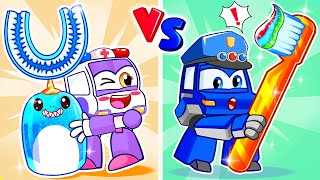 😨 이를 안 닦으면 어떻게 될까요? 전동칫솔의 마법! 😁 | RoboSquad 유아 애니메이션