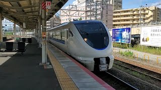 683系+681系サンダーバード号、茨木駅高速通過