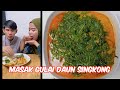 Masak gulai daun singkong hasil panen di pasar