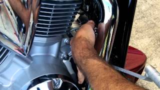 VT1300 Sabre - Chrome Brake Cover Install