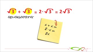 Wiskunde - Rekenen met wortels - wortels optellen