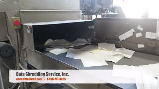 Off site Shredding Process of paper records.