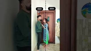 2023 നിൽ നിന്ന് 2024 ലിലെ ലേക്ക് 🤣🤣 ഒരു മാറ്റവും ഇല്ല  😂#couples #shortsvideo #newyear #2024 #comedy