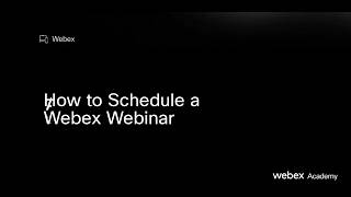 Scheduling a Webinar