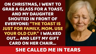 On Christmas, I went to grab a glass for a toast, and my daughter shouted in front of everyone  “The