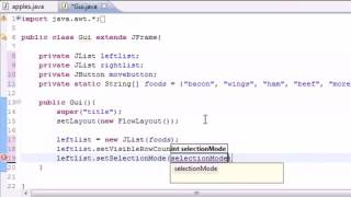 Java Programming Tutorial 72 Multiple Selection List