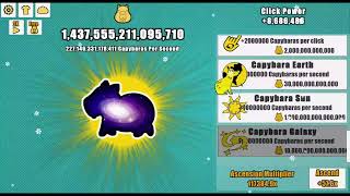 Capybara clicker speedrun to galaxy. 55 seconds-PB (dont try this at home i almost died) emotional.