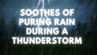 Soothing ASMR Thunderstorm & rain | relaxing forest rainstorm, focus, sleep | 1 hour white noise.