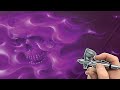 How to Airbrush a Skull with Fuchsia Flames