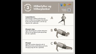 Hreyfistöðvar í Garðalundi - Æfing 3 (Hliðarlyftur og hliðarplankar)