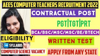 AEES COMPUTER TEACHER RECRUITMENT|| WRITTEN TEST || COMPUTER JOB UPDATE