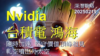 Nvidia 台積電 鴻海   隨時加速  堅守價值頂峰相見  軋空噴出外太空  深潛戰略20250219