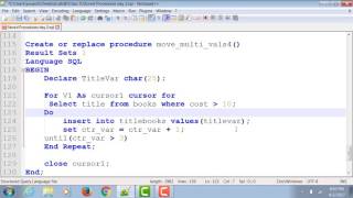 Database Cursor for loop