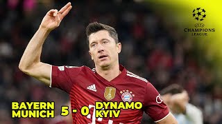 Bayern Munich 5-0 Dynamo Kyiv in Champions League 21/22 | Goals and Highlights