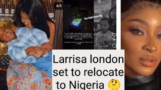 years after withholding her son from baby dad for not posting him, Larrisa london is back vistin 9ja